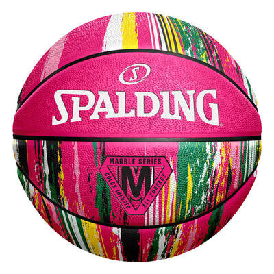 Basketbal outdoor marble series rubber roze