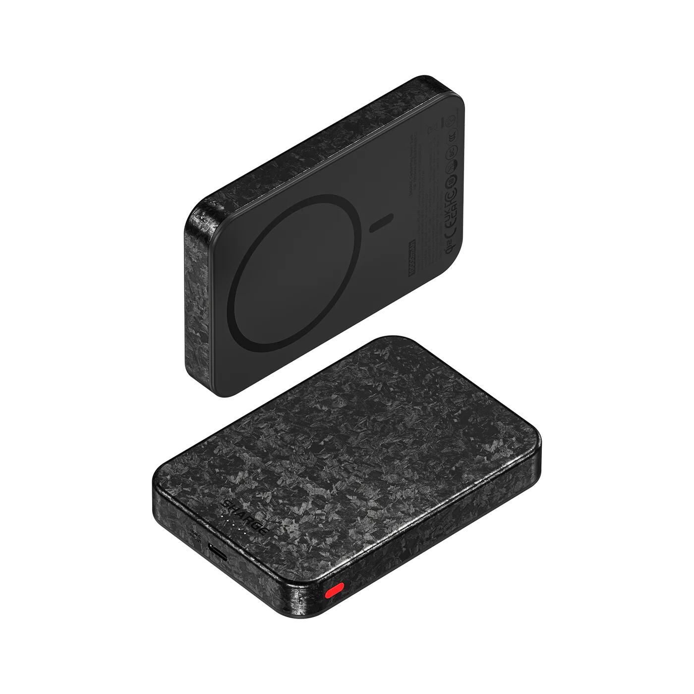 Batterie externe CarbonMag 10K 10 000mAh MagSafe Qi2 15W USB-C 20W 3/7