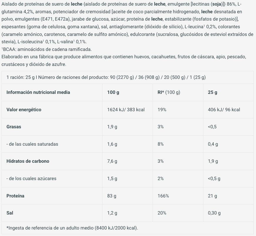 Iso Whey Zero Edición Limitada F.C. Barcelona - 908g Crema Catalana Biotech USA 2/3