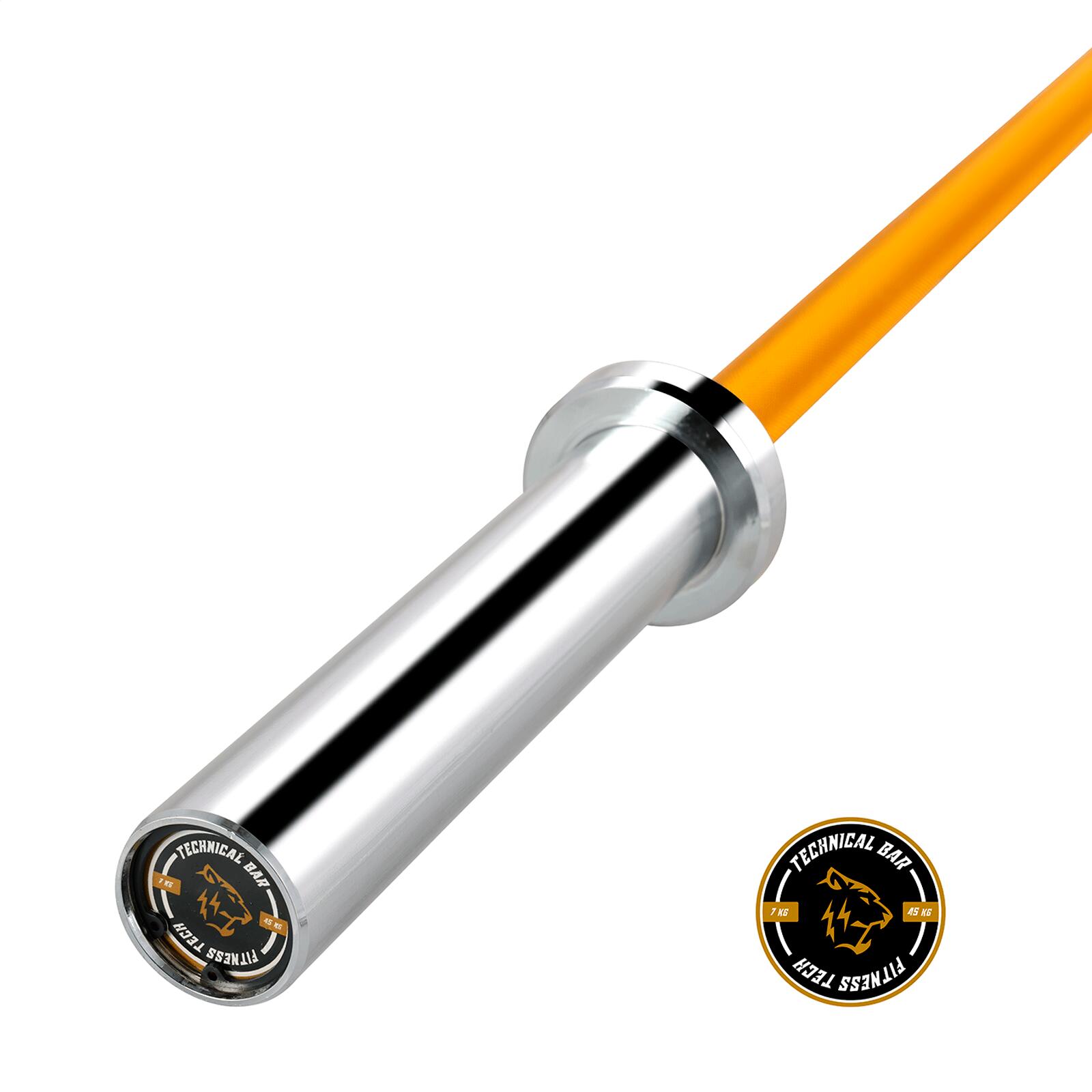 Barra técnica Gold 28 mm, 1.8m*50mm, 2 rolamentos, 45kg Fitness Tech 2/7