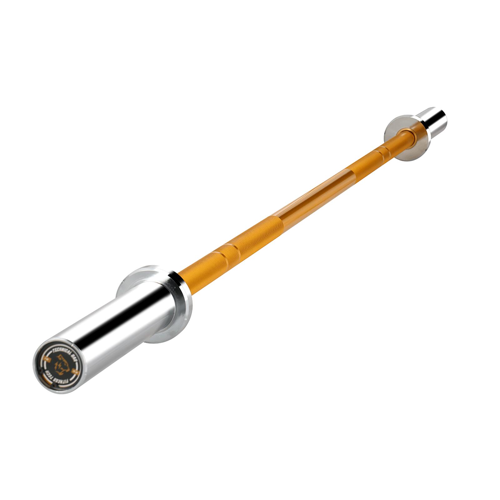 Barra técnica gold 28 mm, 1.8m*50mm, 2 rolamentos, 45kg fitness tech