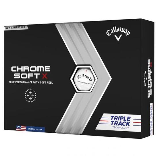 Balles blanches Callaway Chrome Soft X Triple Track
