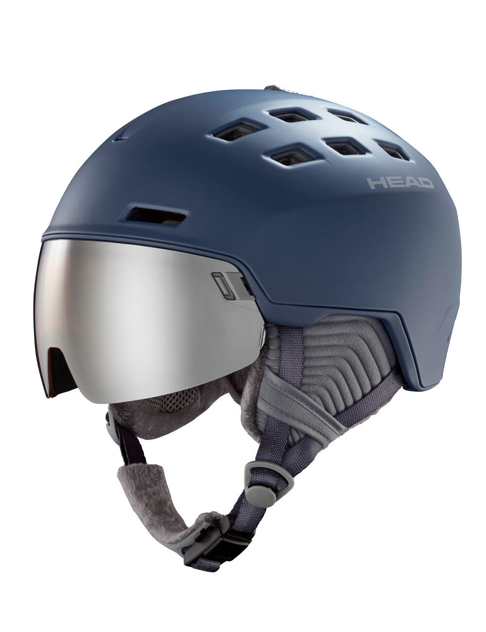 Kask narciarski damski z wbudowaną szybą HEAD RACHEL sparkblue 1/2