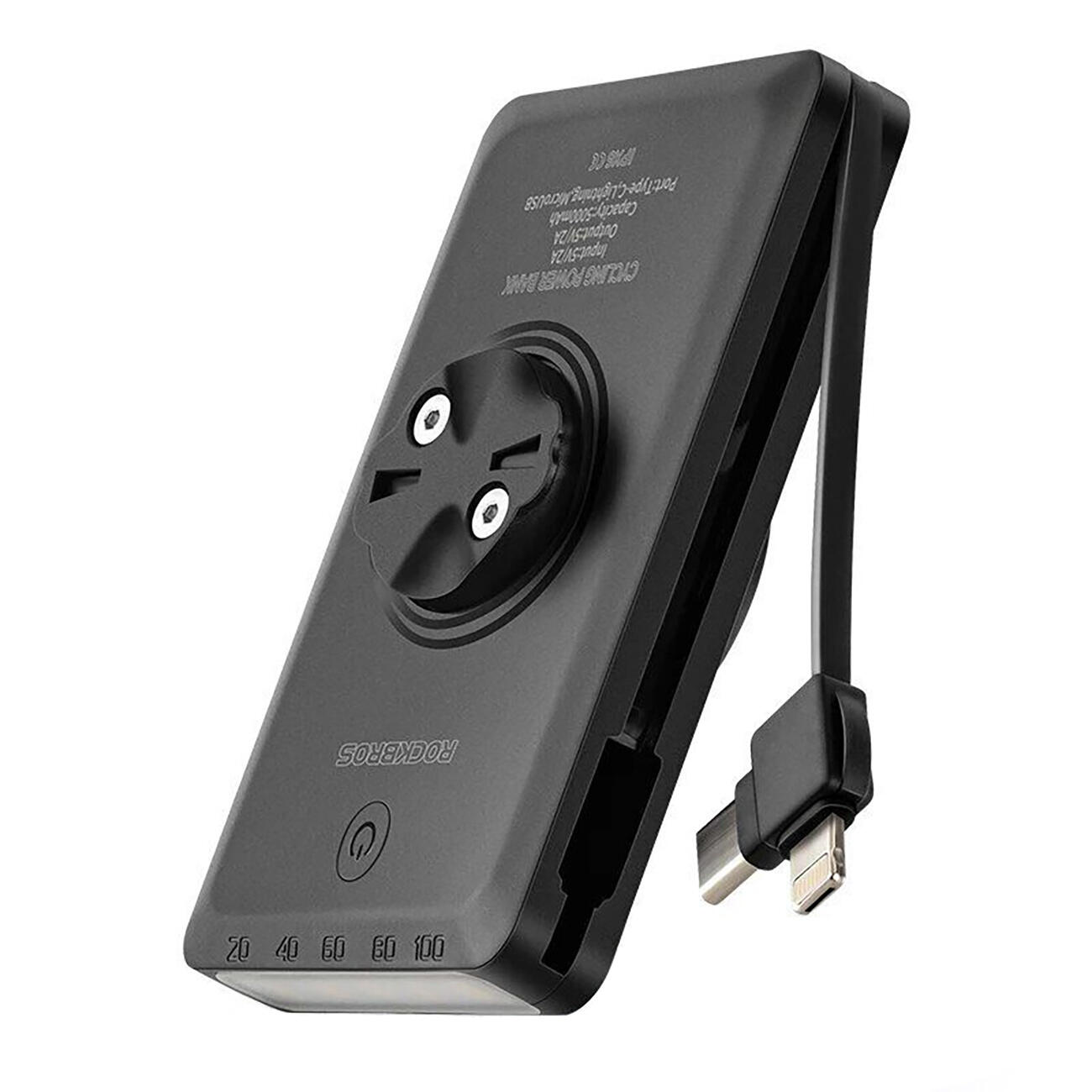 Przednia Lampka Rowerowa RockBros JP008 5000mAh Powerbank IPX6 150lm 3/6