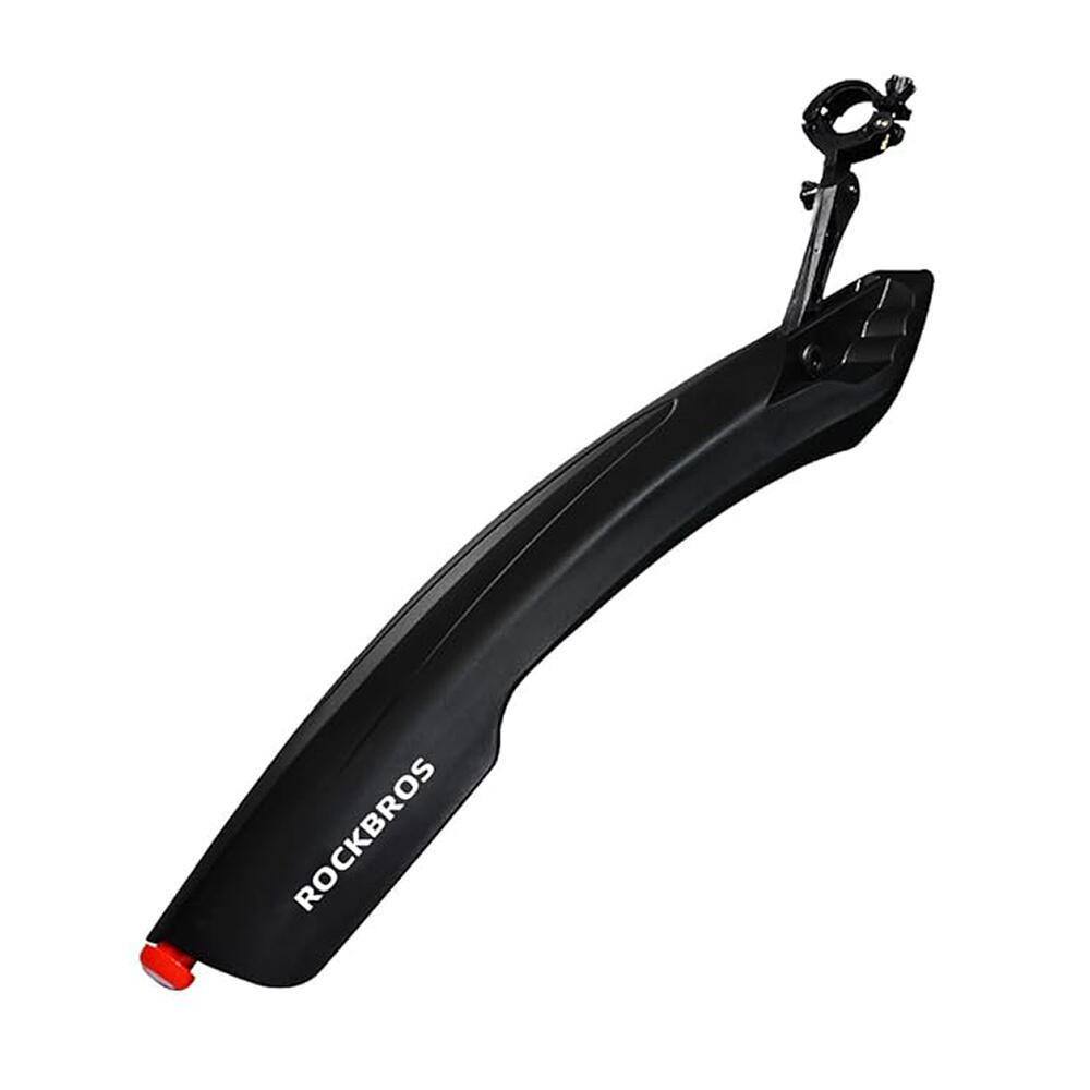 Rockbros Black Rear Fender with LED, Universal Seatpost Mount
