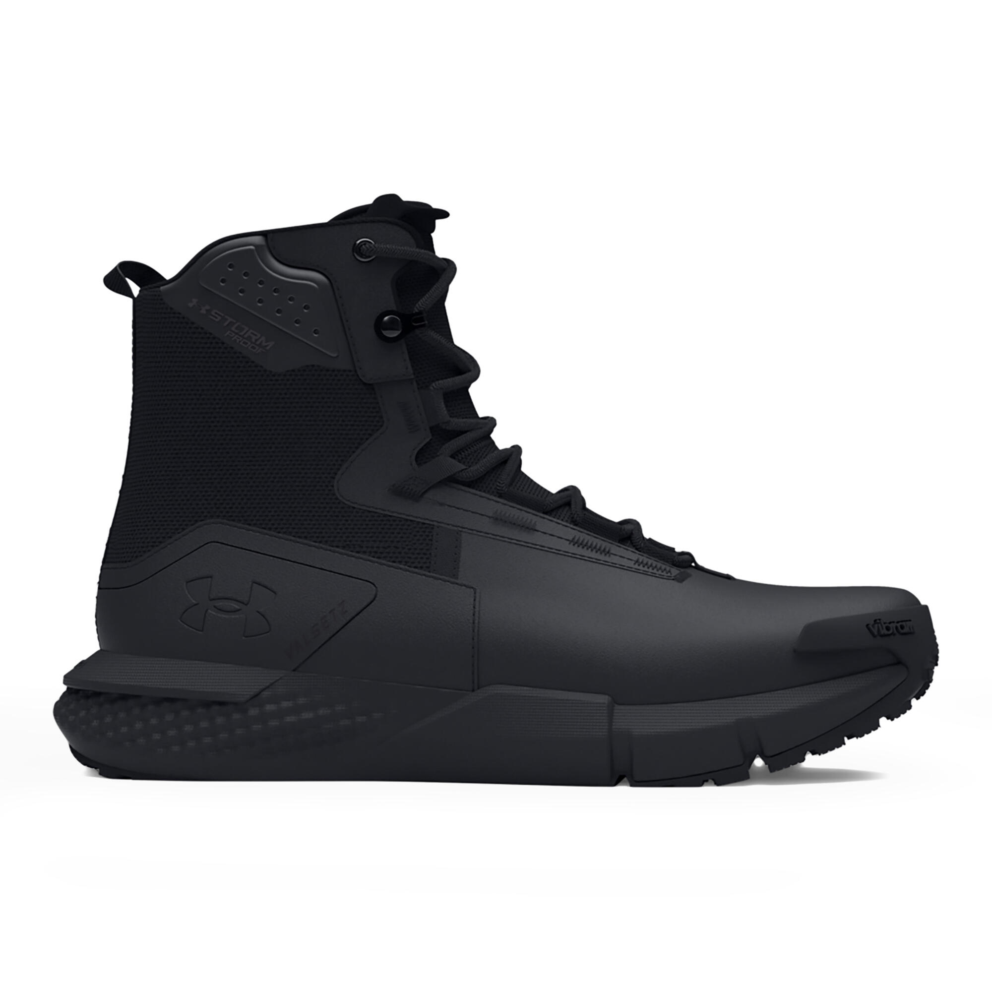 Under Armour Valsetz Waterproof Zip Military Shoes Black Men's 1/5