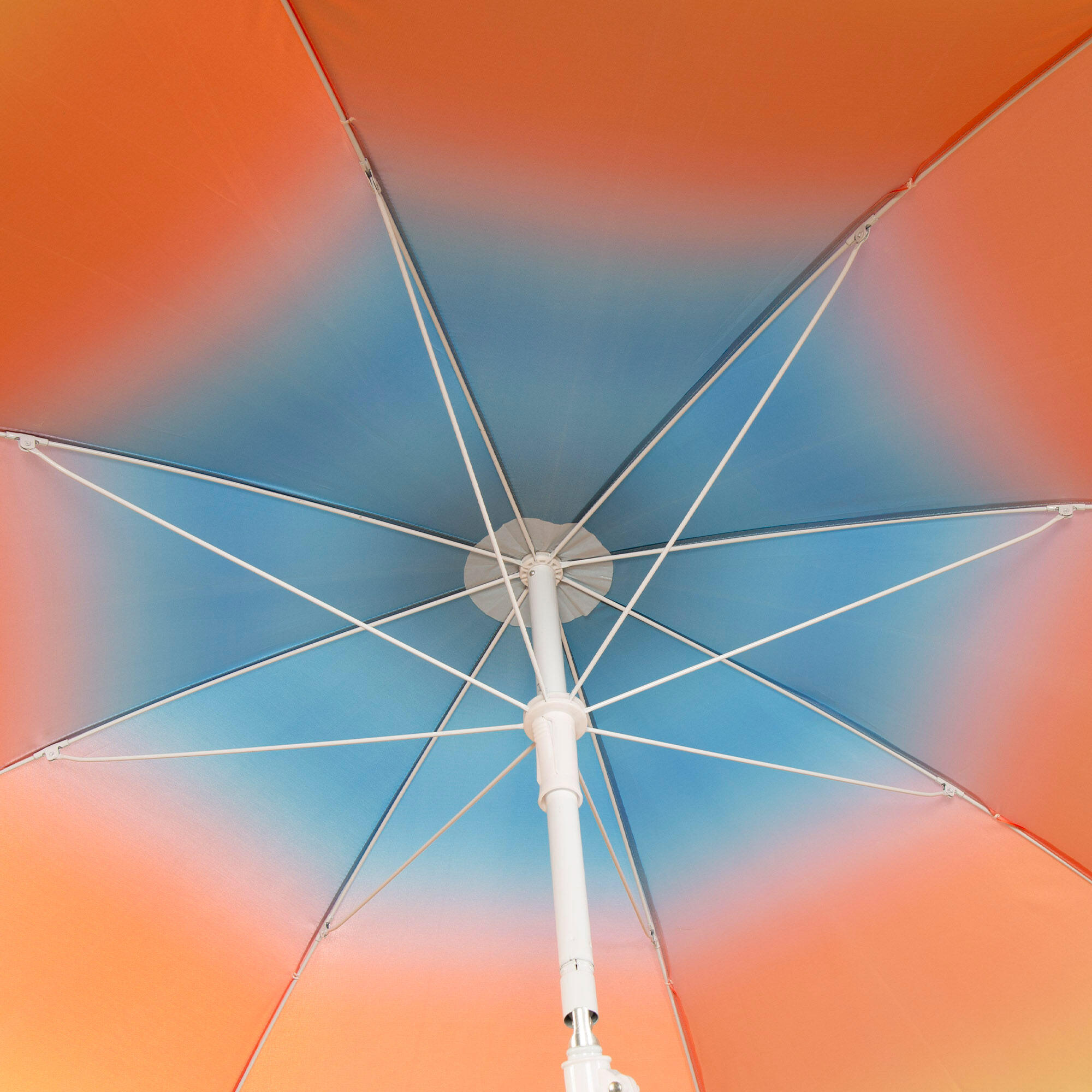 Aktive Guarda-sol de praia 8 varetas 180 cm inclinável com estampa multicolorida 5/7