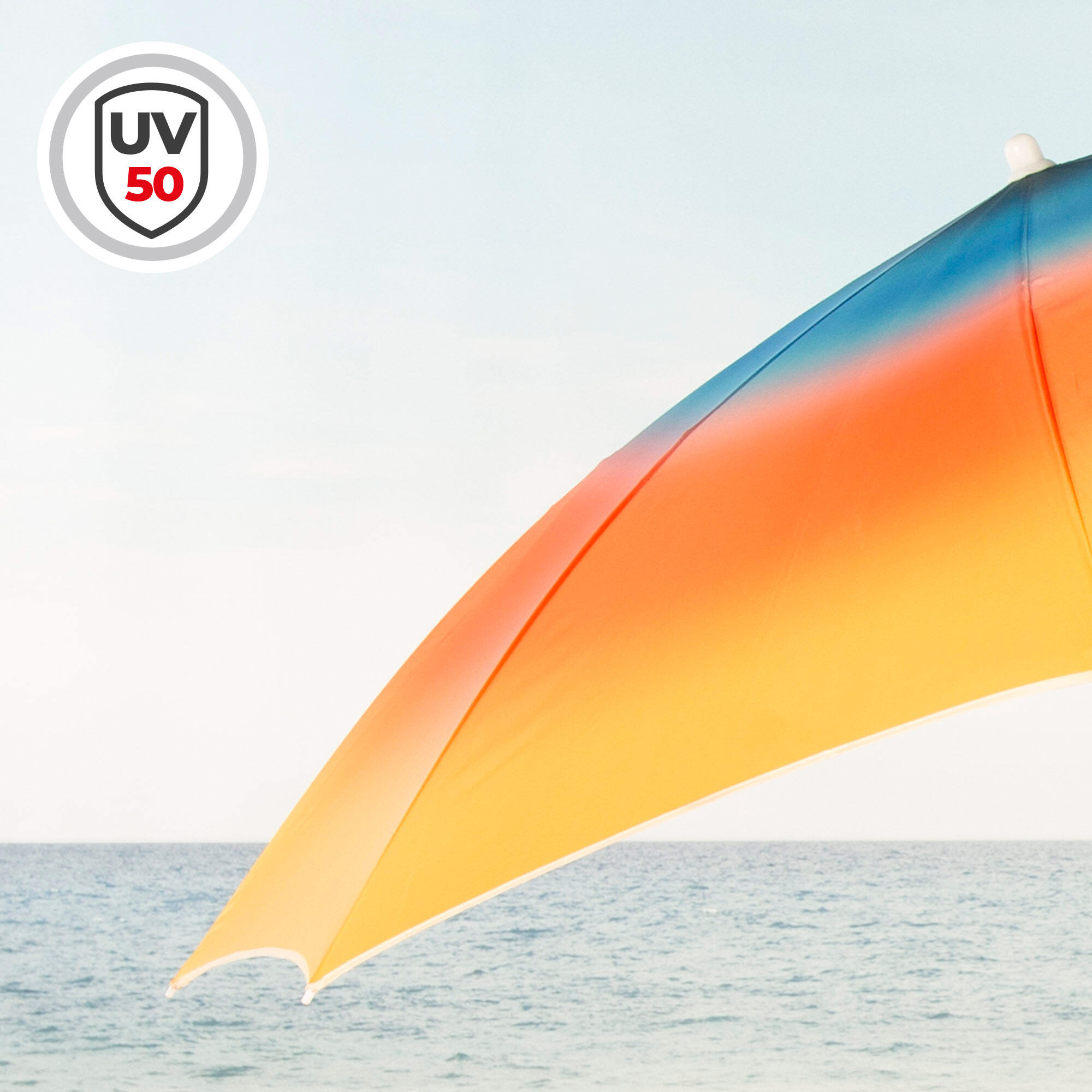 Aktive Guarda-sol de praia 8 varetas 180 cm inclinável com estampa multicolorida 3/7