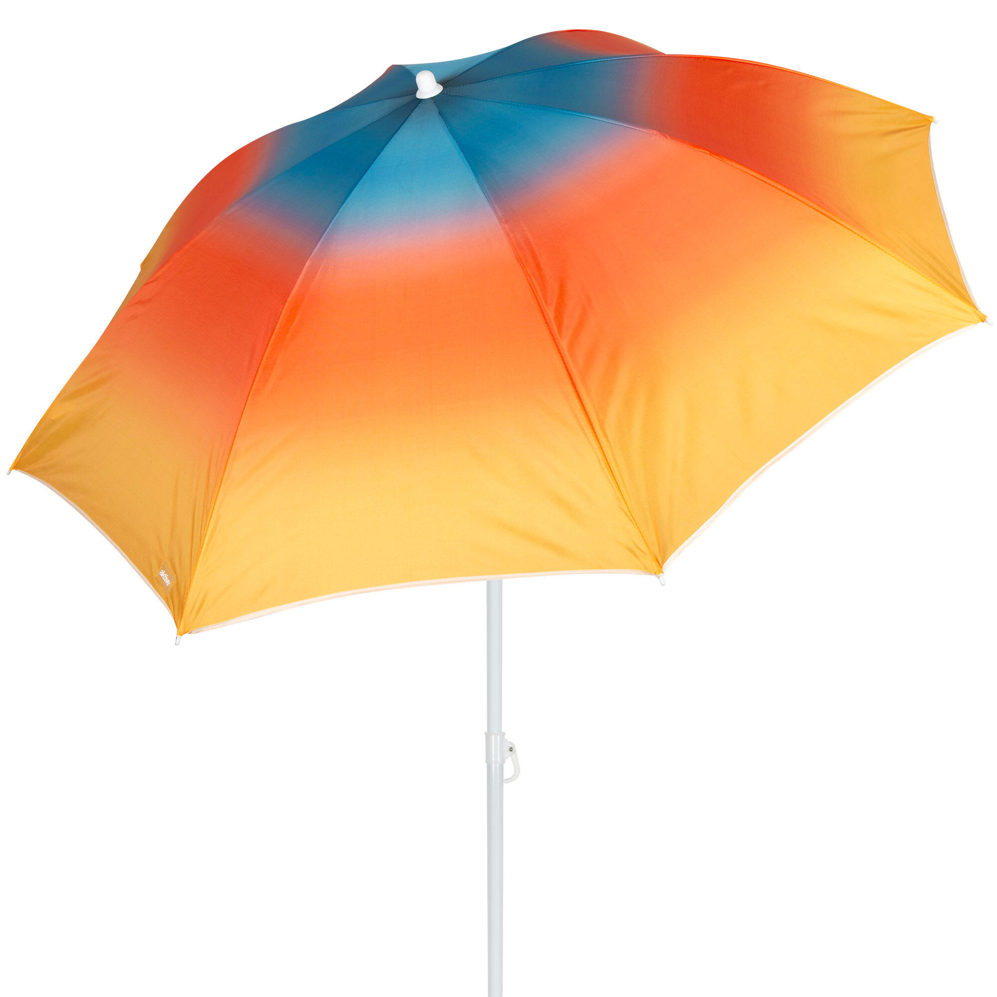 Aktive guarda-sol de praia 8 varetas 200 cm inclinável com estampa multicolorida