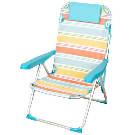 Aktive Chaise de plage pliante 5 positions 48x60x90 cm avec coussin