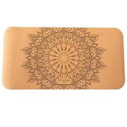 Genouillère de yoga en caoutchouc naturel et liège | 64 x 33 cm