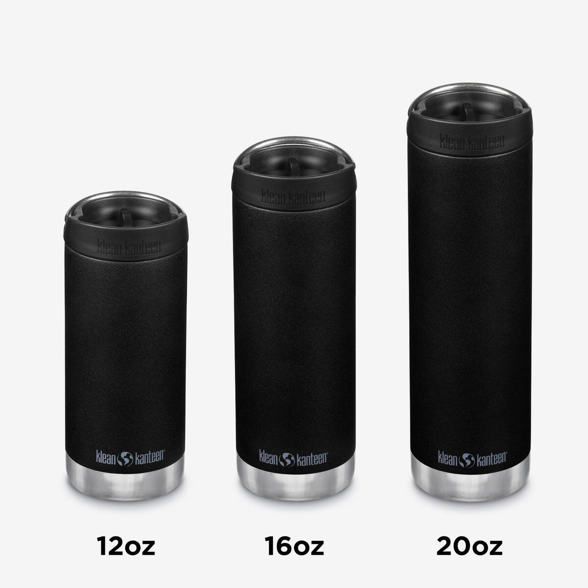 Термобутылка Klean Kanteen TKWide 12oz с крышкой Cafe Cap для кофе, 340 mL, Чёрный / 355 mL, Розовый — фото 2