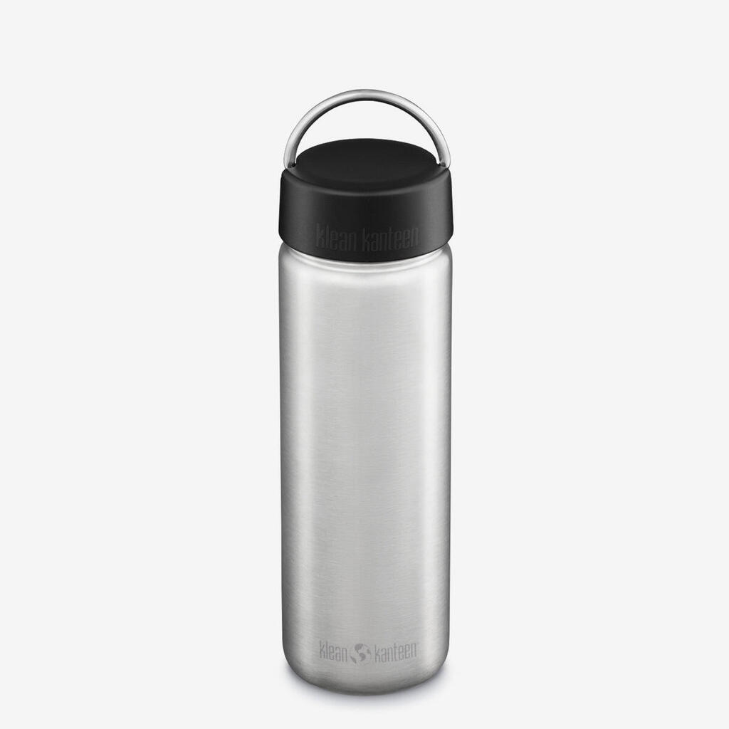 Klean Kanteen Wide Mouth 800ml Bottle with Loop Cap Brushed Stainless