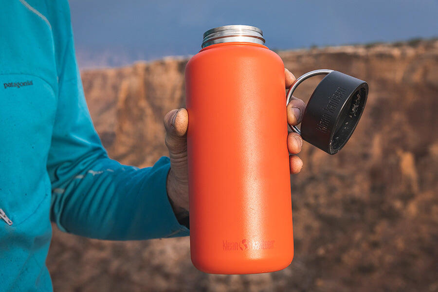 Klean Kanteen Large 40oz/1182ml - Bouchon à large boucle - Inox brossé 3/5