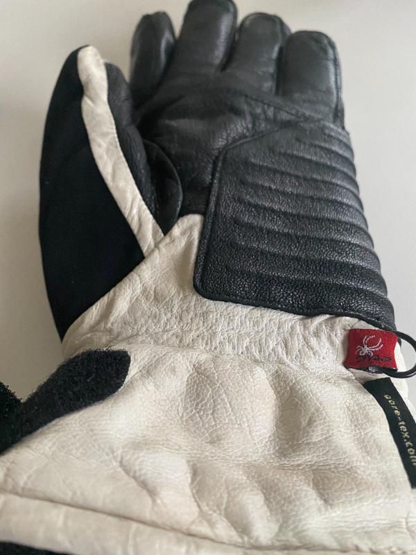Entre Particuliers - SPYDER GANT DE SKI EN CUIR BLANC 4/5