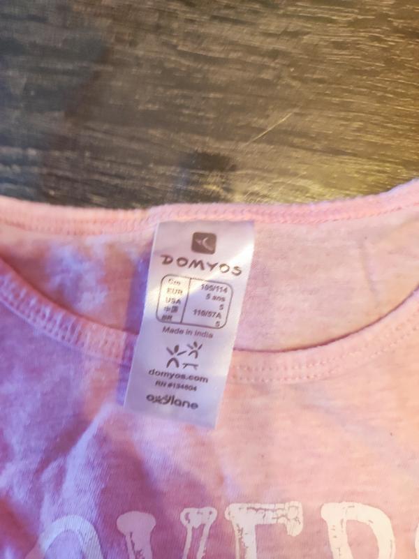 Tussen Particulieren - Domyos 5 jaar roze T-shirt 3/5