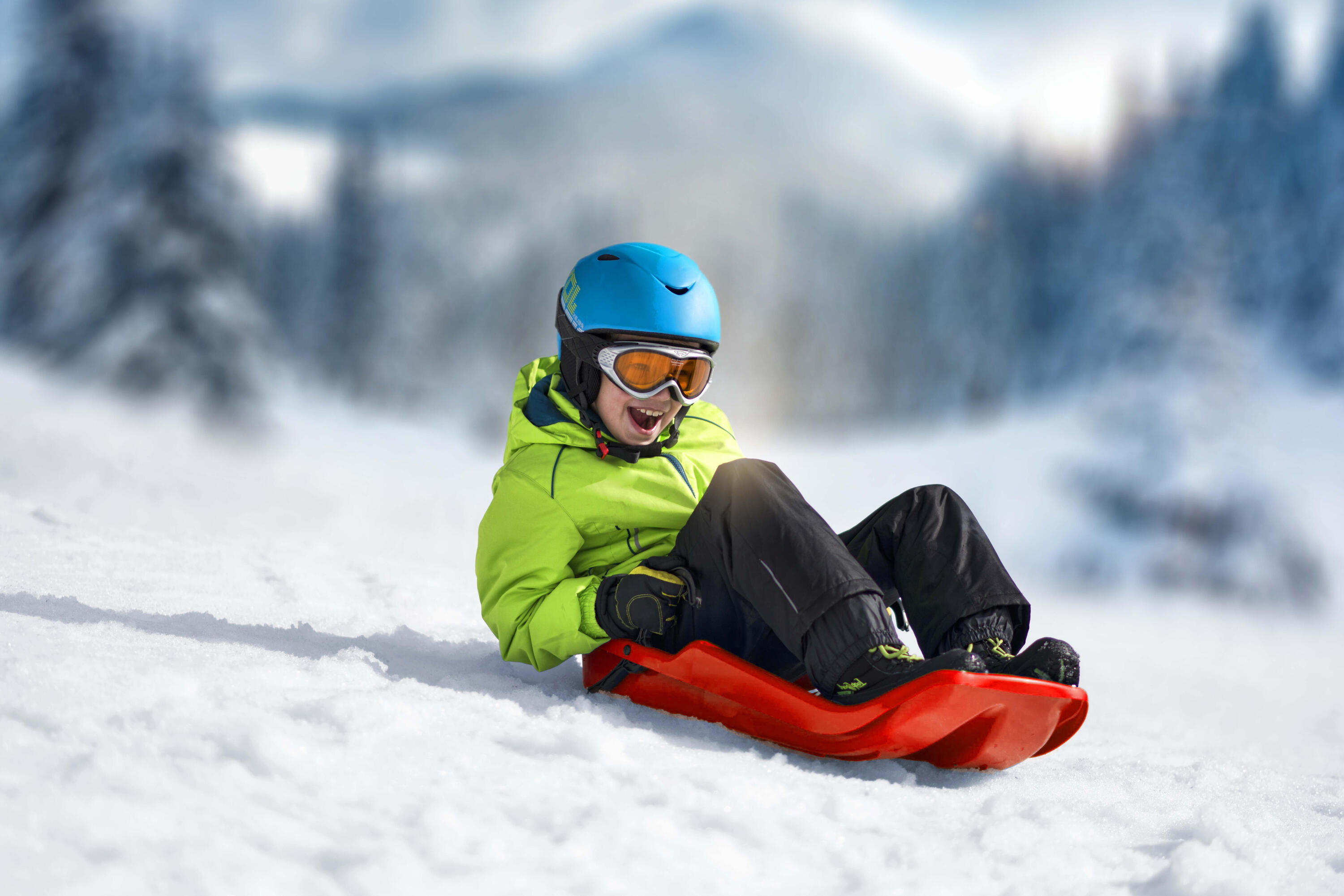 Slitta per bambini con freni integrati Twister - Colore a scelta 4/5