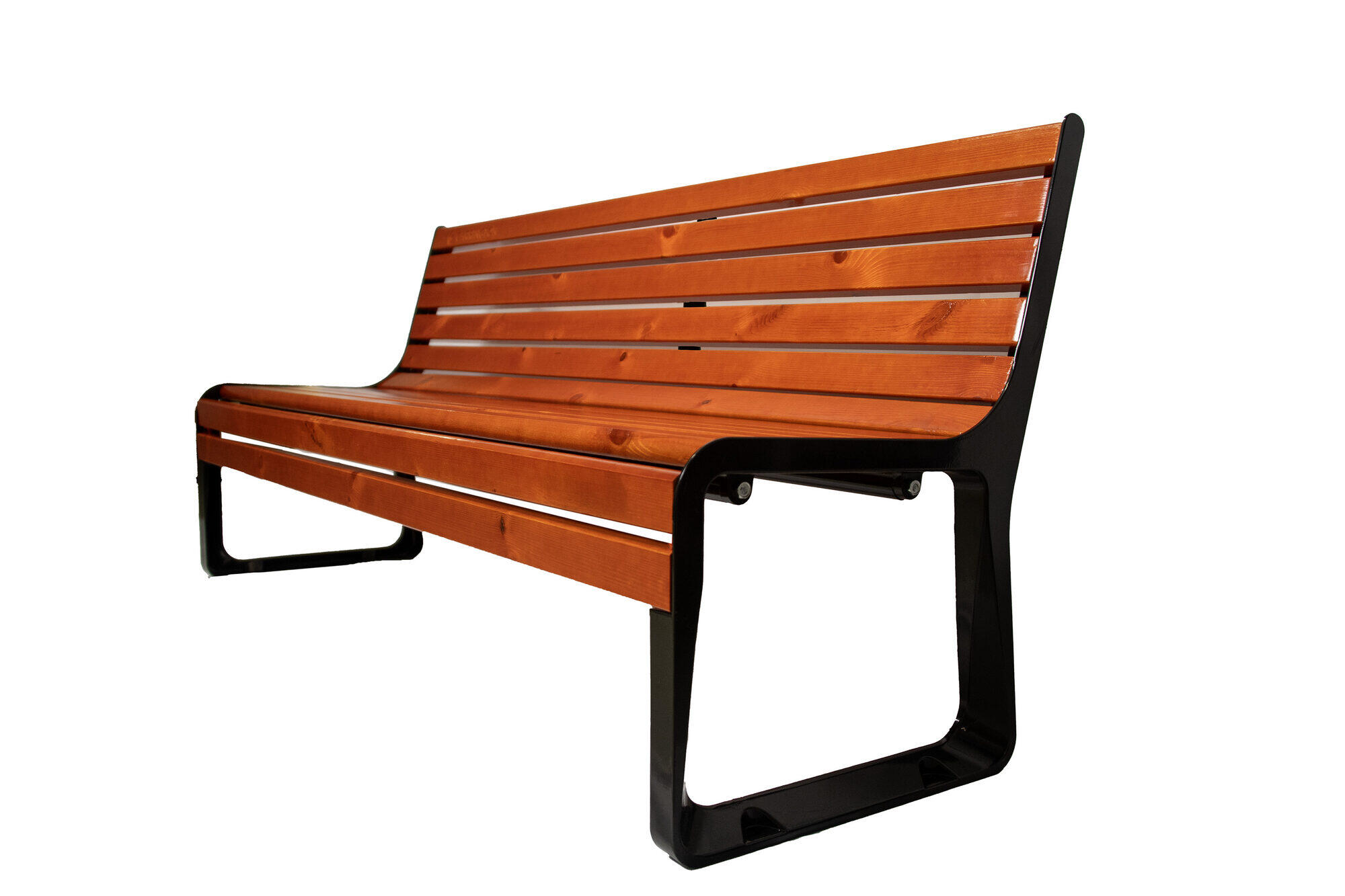 Premium-Tennisbank aus Holz mit Rückenlehne - 180 cm 2/7