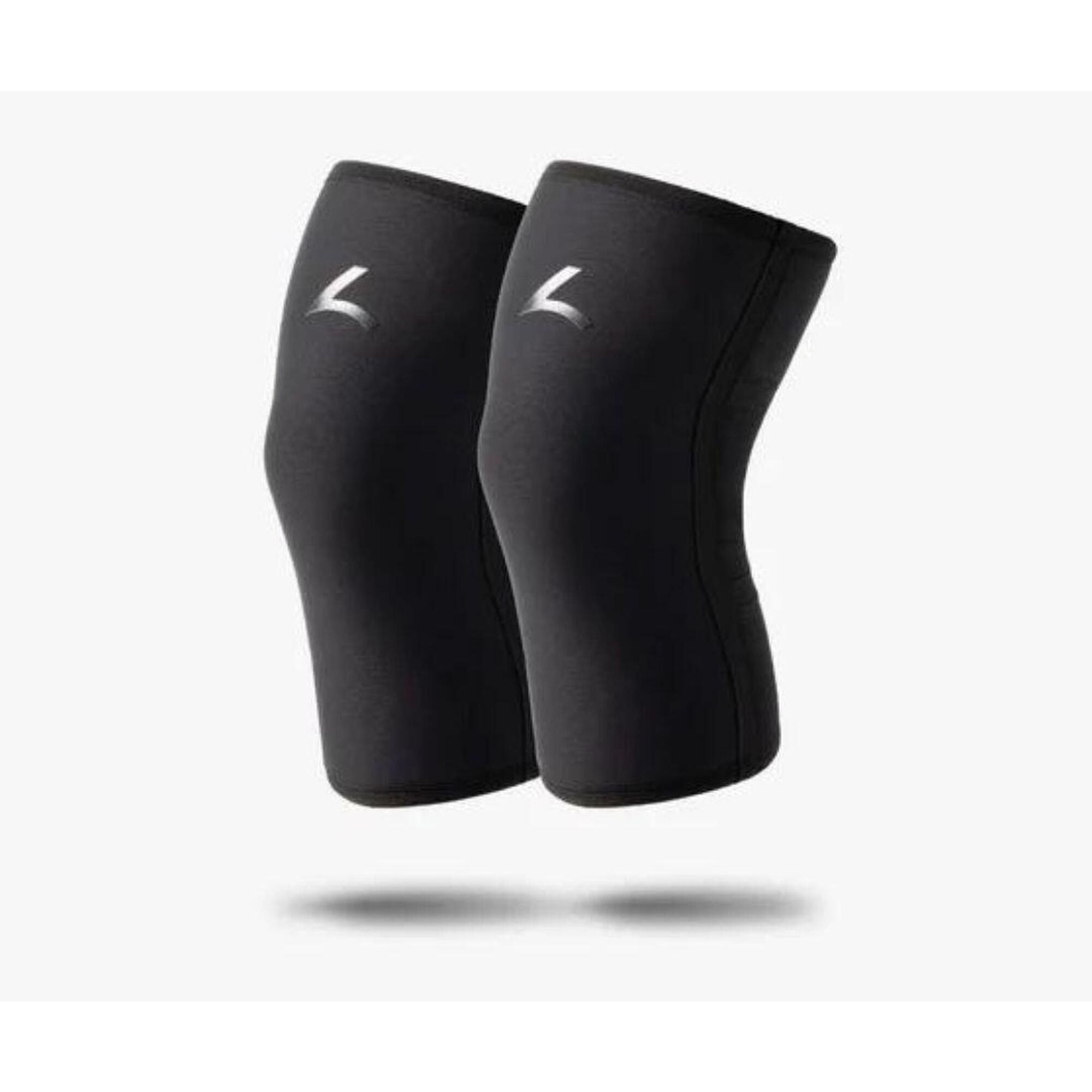 Reeva - Genouillères Reeva Powerlifting 7mm - Genouillère De Maintien - Noir - 48 Xl - Decathlon