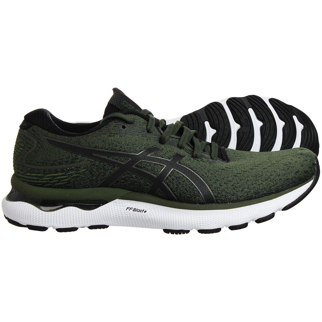Asics Gel-Nimbus 24 Mens Green Running Trainers 4/5