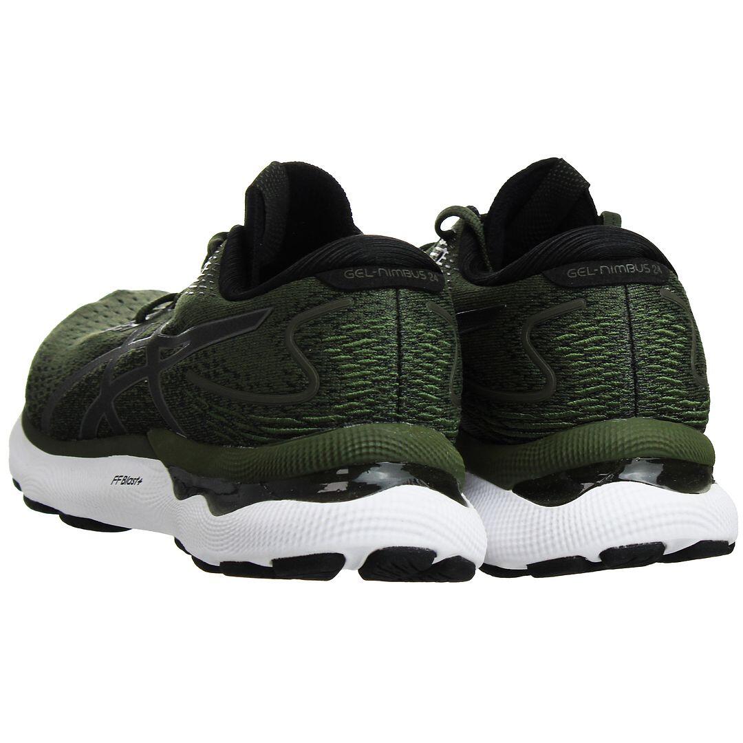 Asics Gel-Nimbus 24 Mens Green Running Trainers 3/5