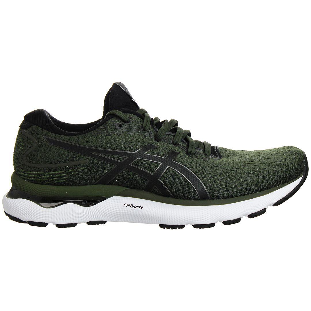 Asics Gel-Nimbus 24 Mens Green Running Trainers 1/5