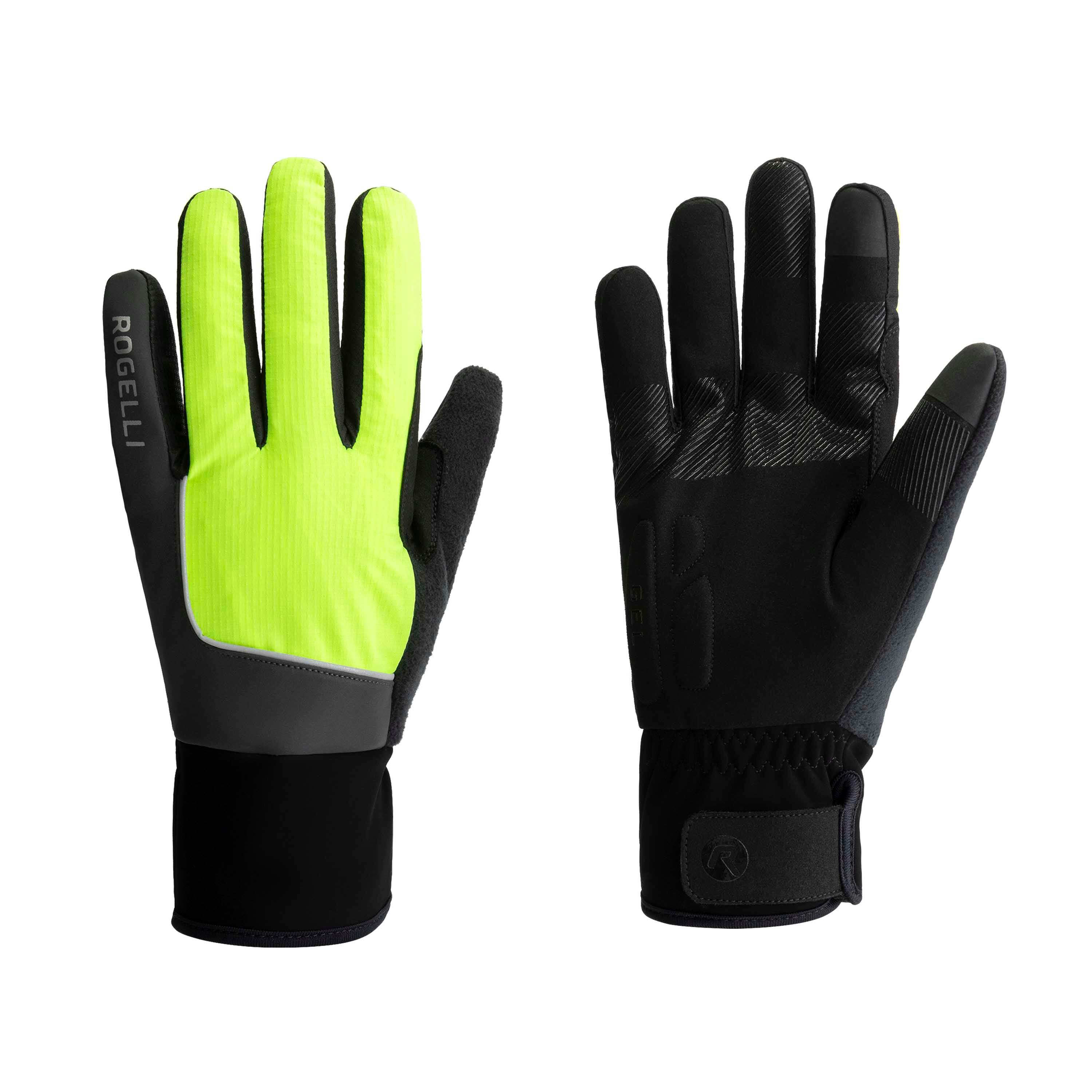 ROGELLI Nepromokavé cyklistické rukavice Rogelli ESSENTIAL HI VIS