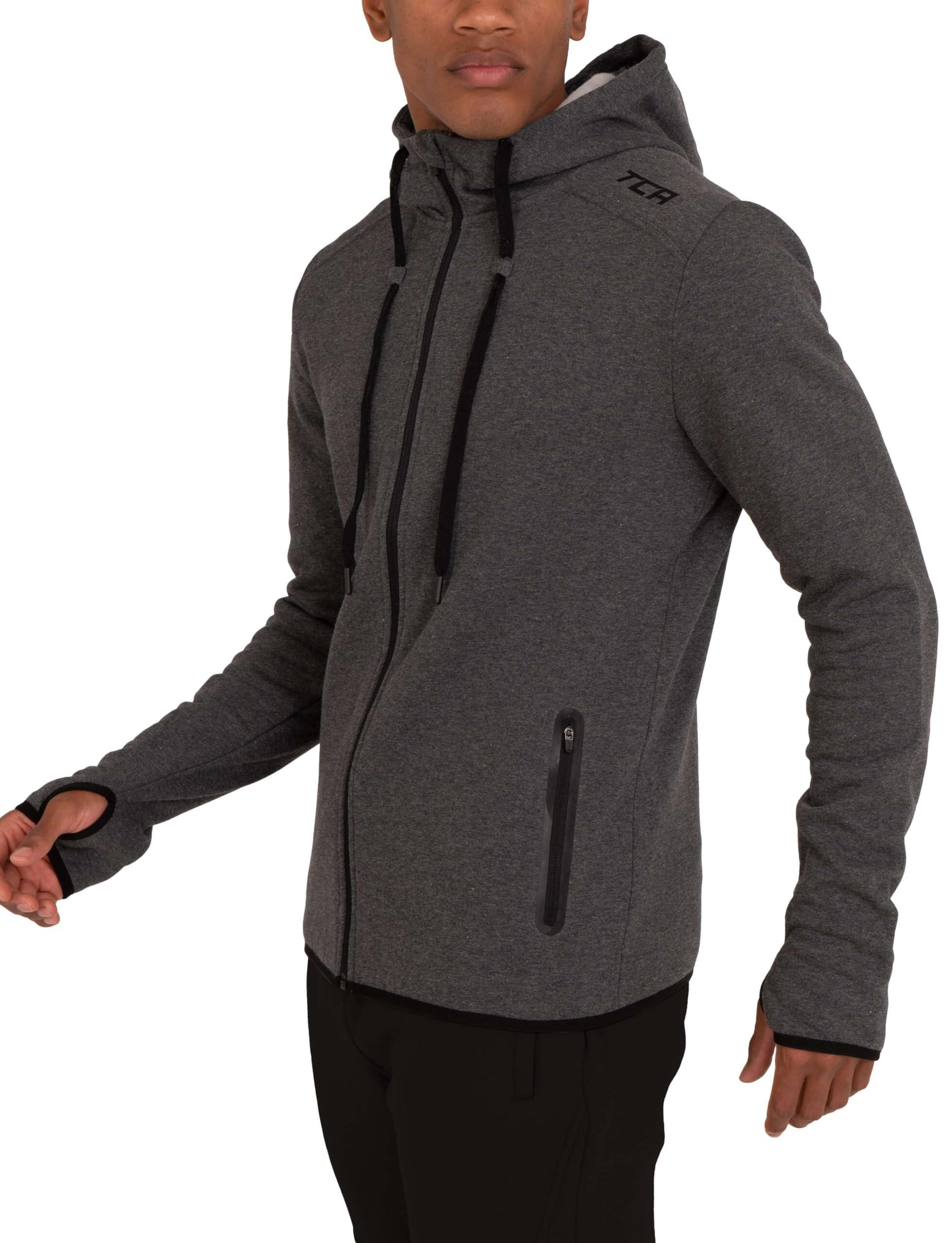 TCA Heren Revolution Tech Hoodie met ritssluiting zakken