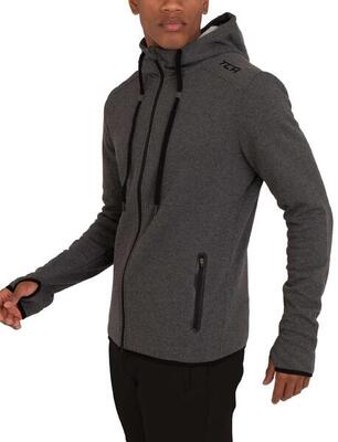 Heren revolution tech hoodie met ritssluiting zakken