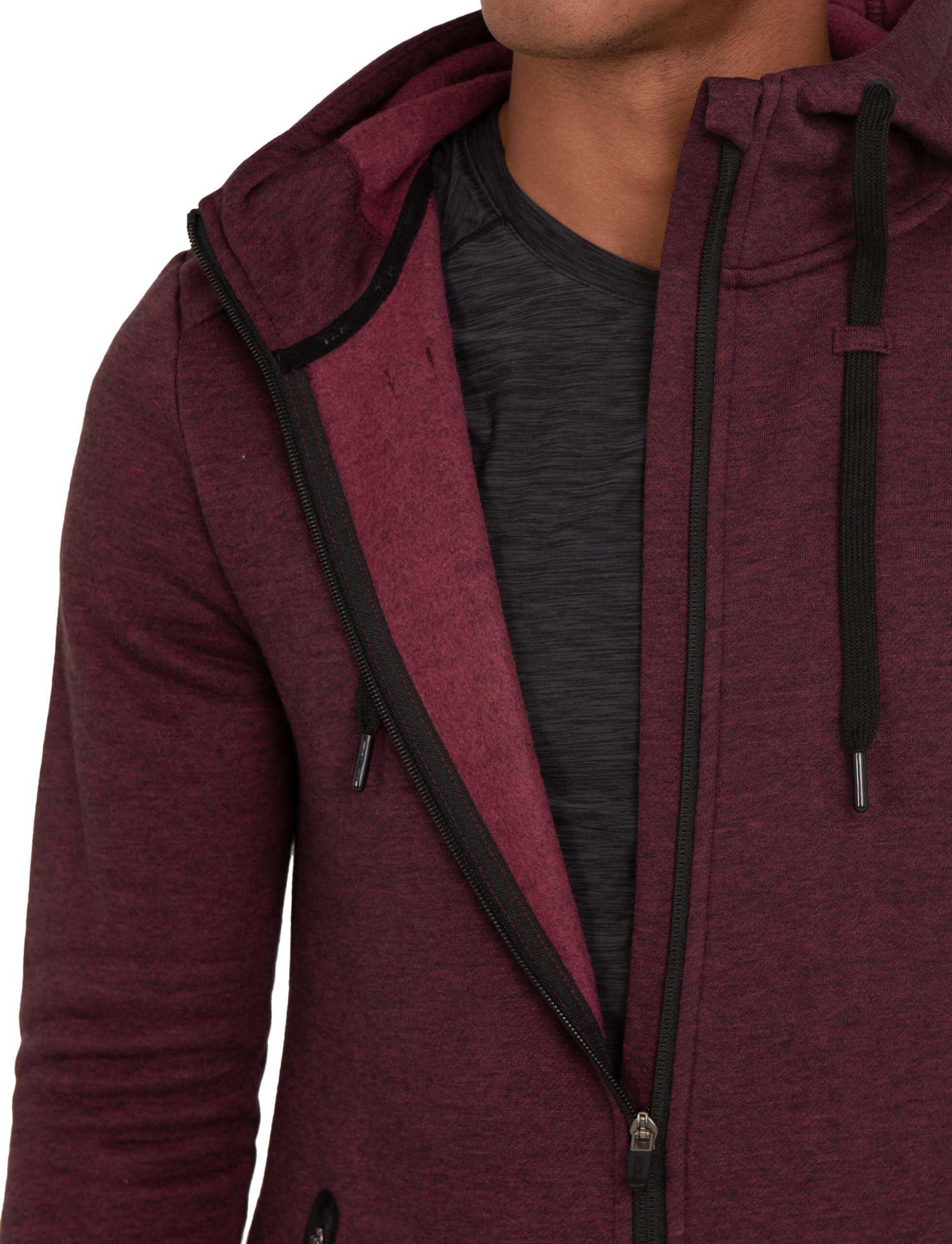 Men’s Revolution Tech Hoodie with Zip Pockets - Burgundy Marl 4/7