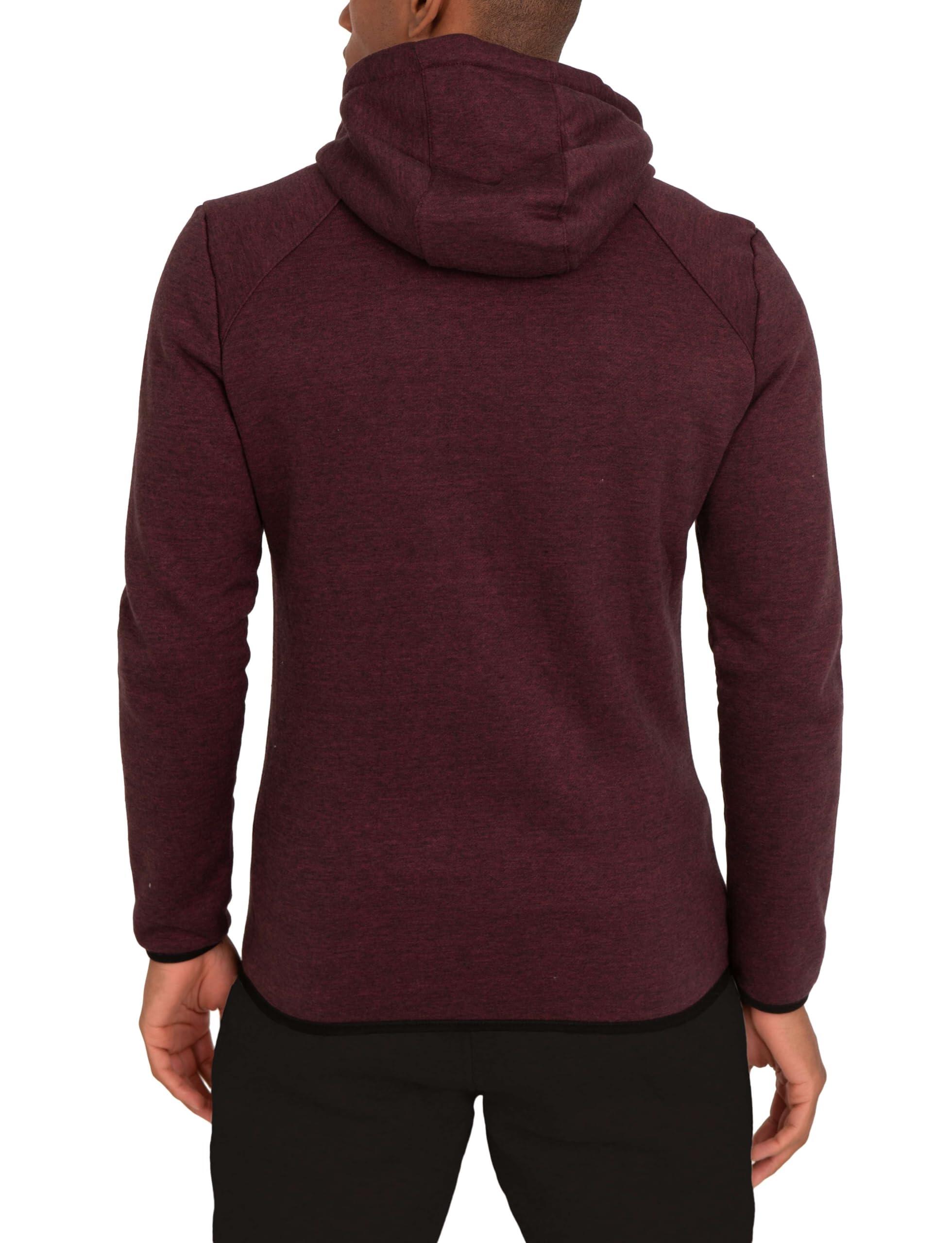Men’s Revolution Tech Hoodie with Zip Pockets - Burgundy Marl 2/7