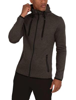 Heren revolution tech hoodie met ritssluiting zakken