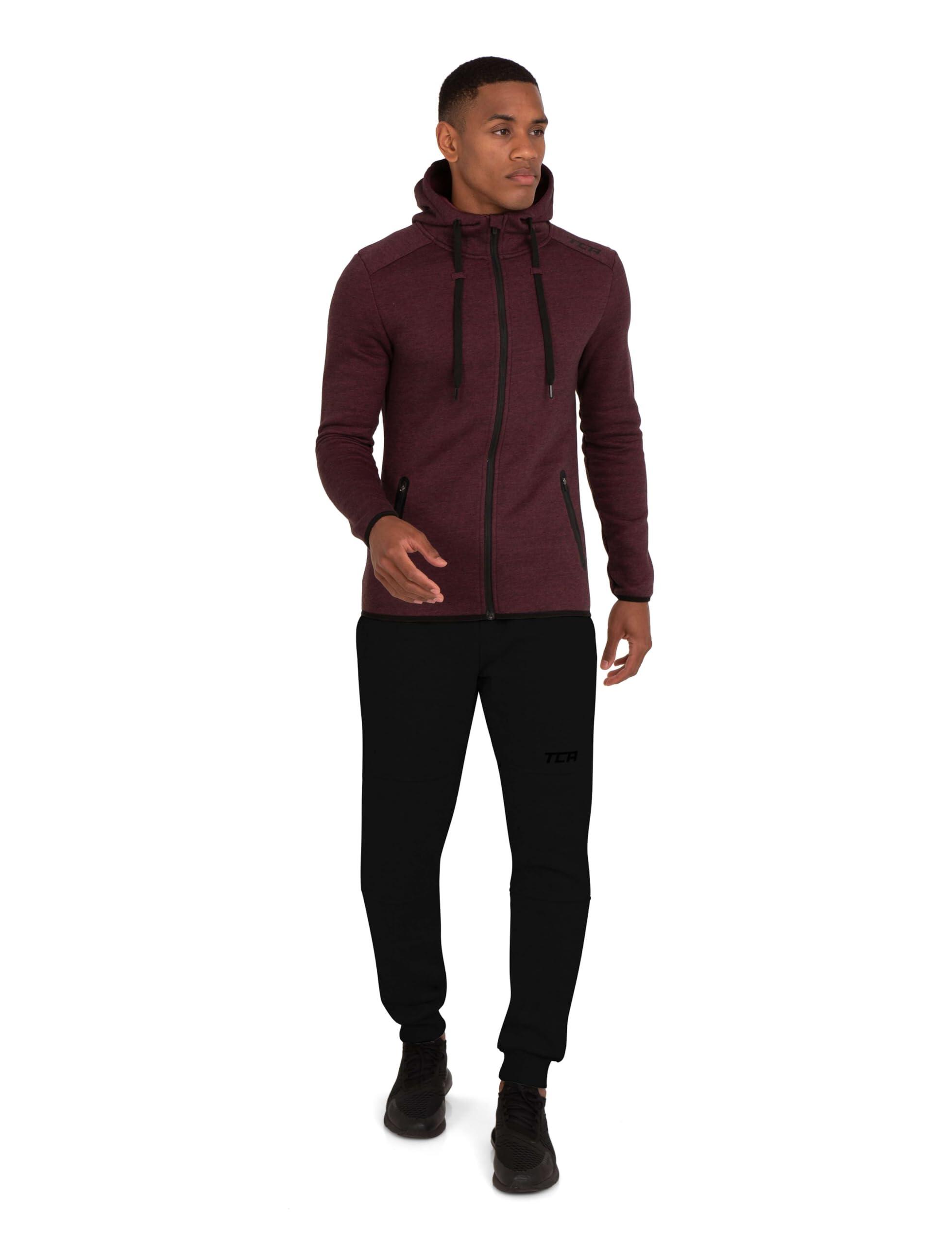 Men’s Revolution Tech Hoodie with Zip Pockets - Burgundy Marl 6/7