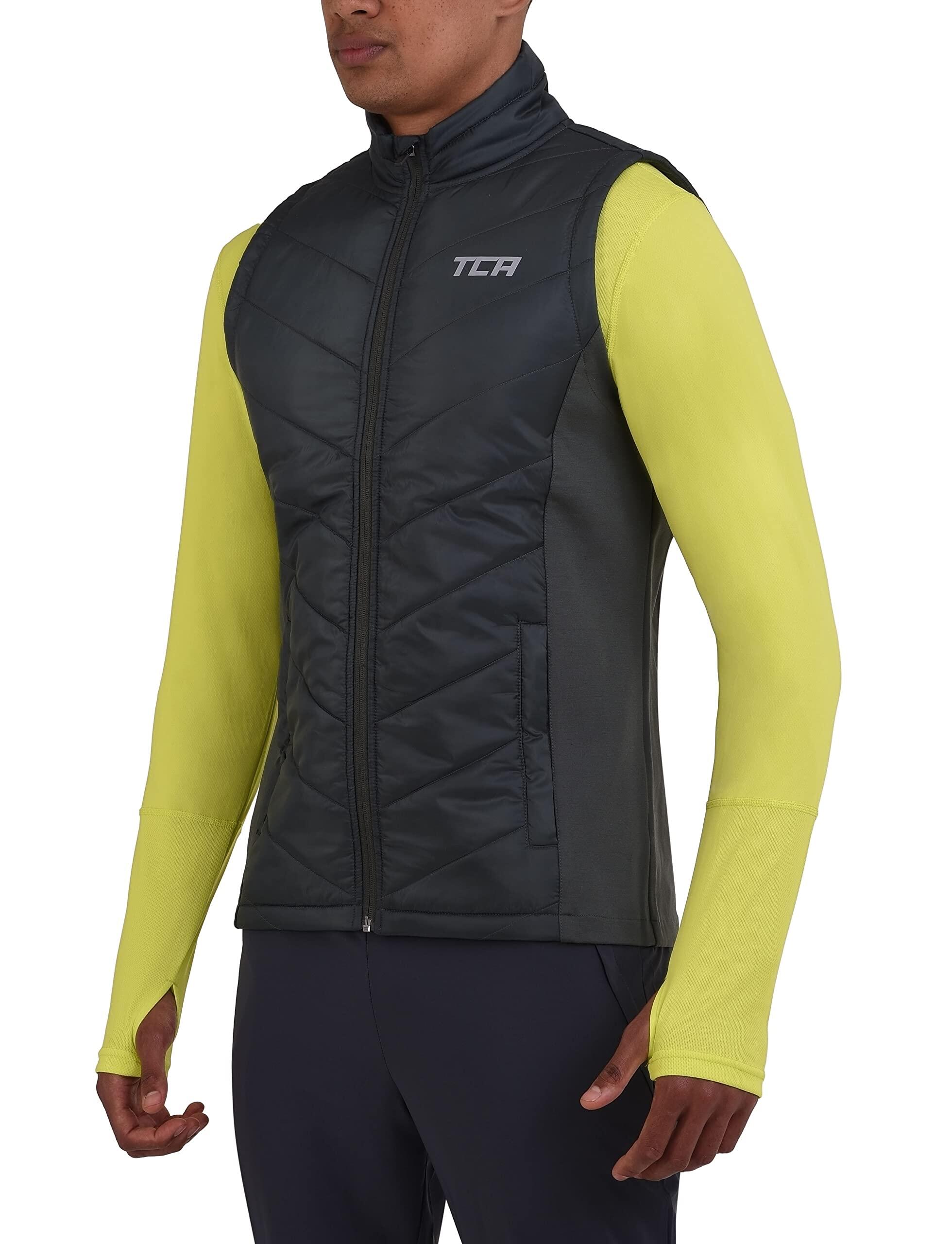 TCA Gilet Excel Runner da uomo con tasche con zip