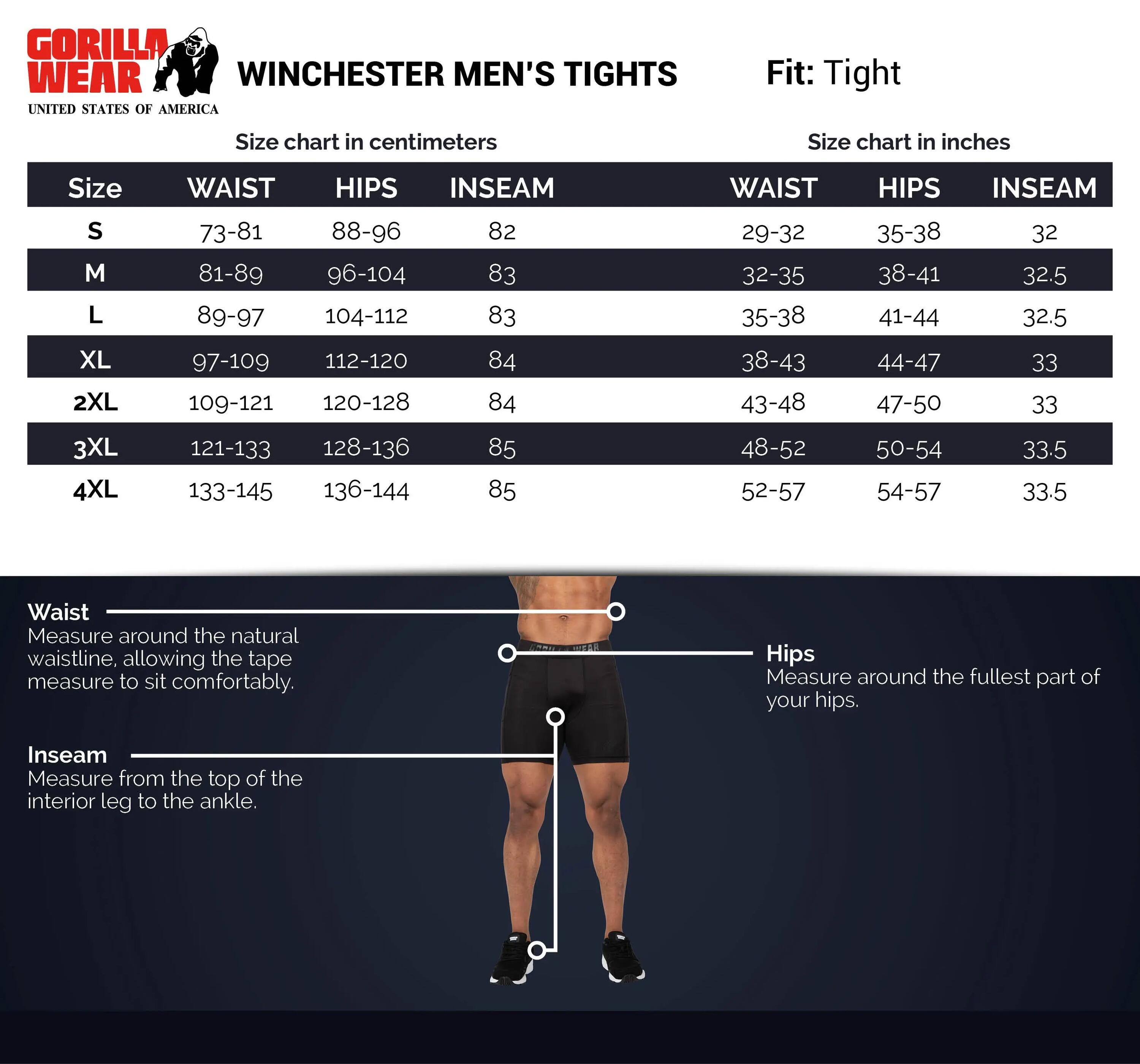 Winchester Collants homme - Noir 5/6