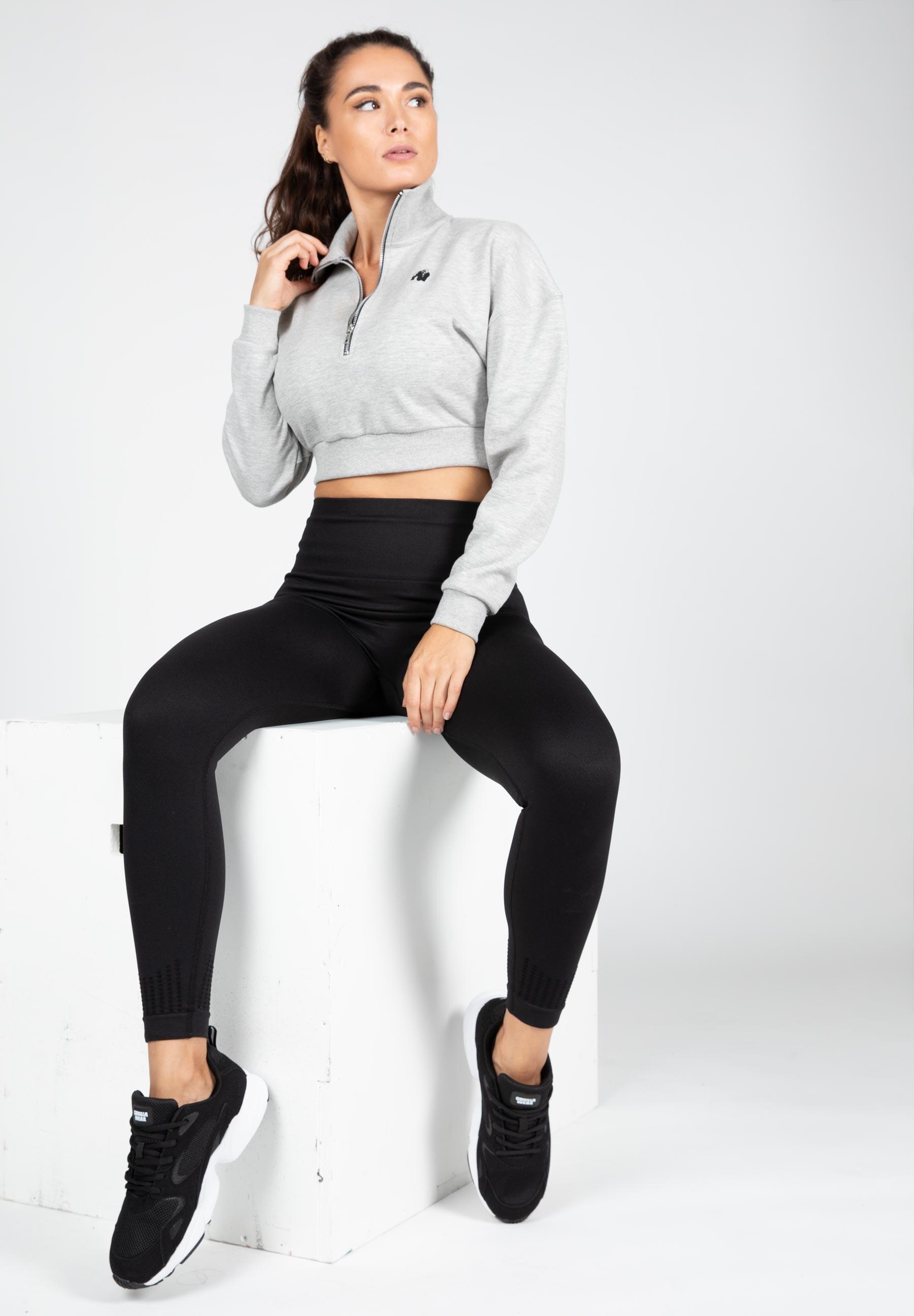 Ocala Cropped Sweat-shirt à demi-zip - Grau 3/6