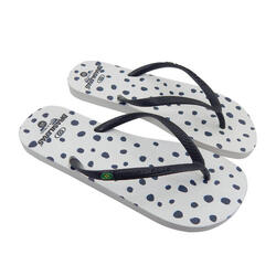 Tongs pour femmes Brasileras de couleur noir et blanc avec semelle en gomme