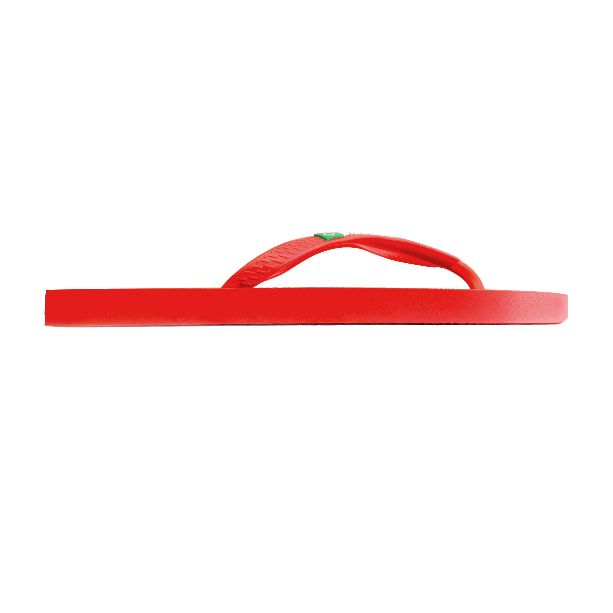 BRASILERAS Damen Flip-Flops für den Strand in rot mit Gummisohle 3/4