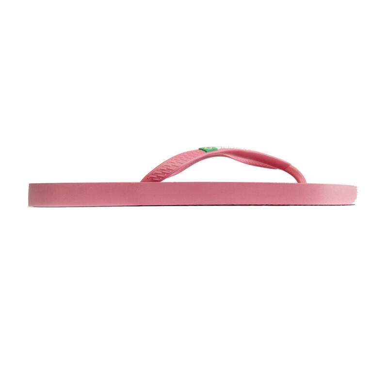 Tongs pour femmes Brasileras de couleur rose avec semelle en gomme