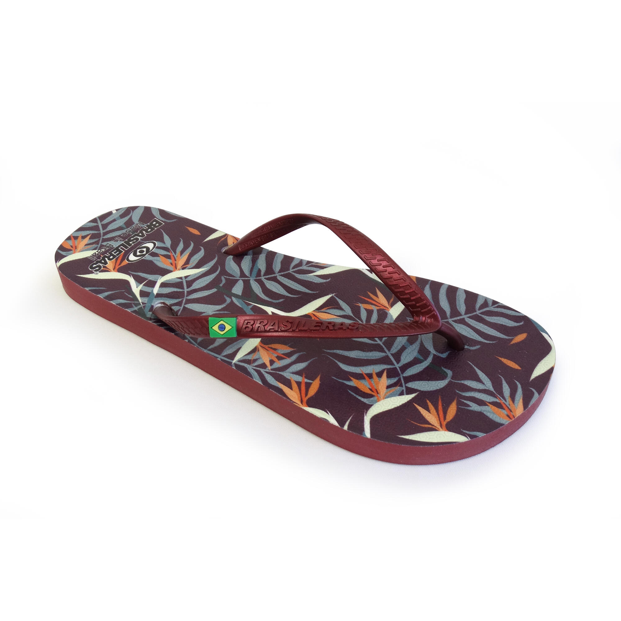 BRASILERAS Brasileras teenslippers voor dames in rood met rubberen zolen