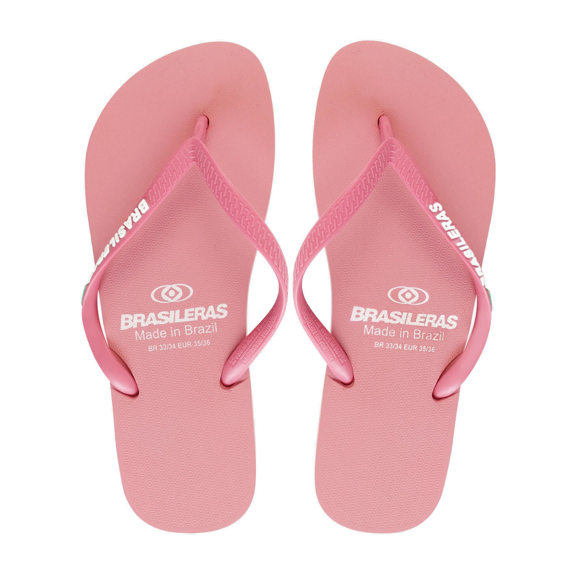 Brasileras dames teenslippers in roze met rubberen zolen 3/5