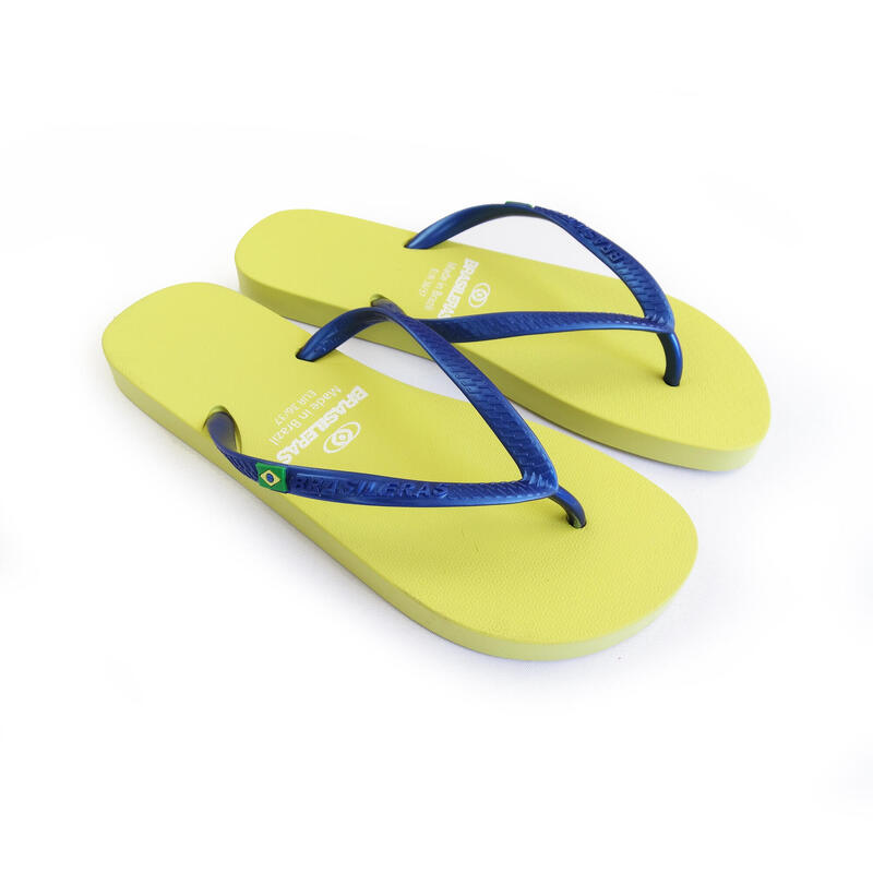 Chinelos de Praia Mulher Brasileras de Cor Amarelo solo de Drunk Anti -Slip
