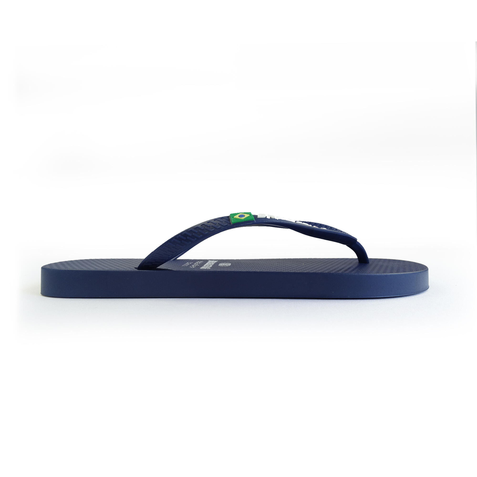 Blauwe strandslippers voor dames met rubberen zolen 2/5