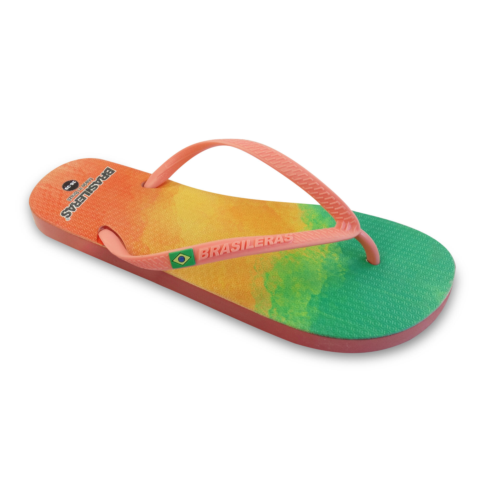 BRASILERAS Brasileras dames teenslippers in roze met rubberen zolen