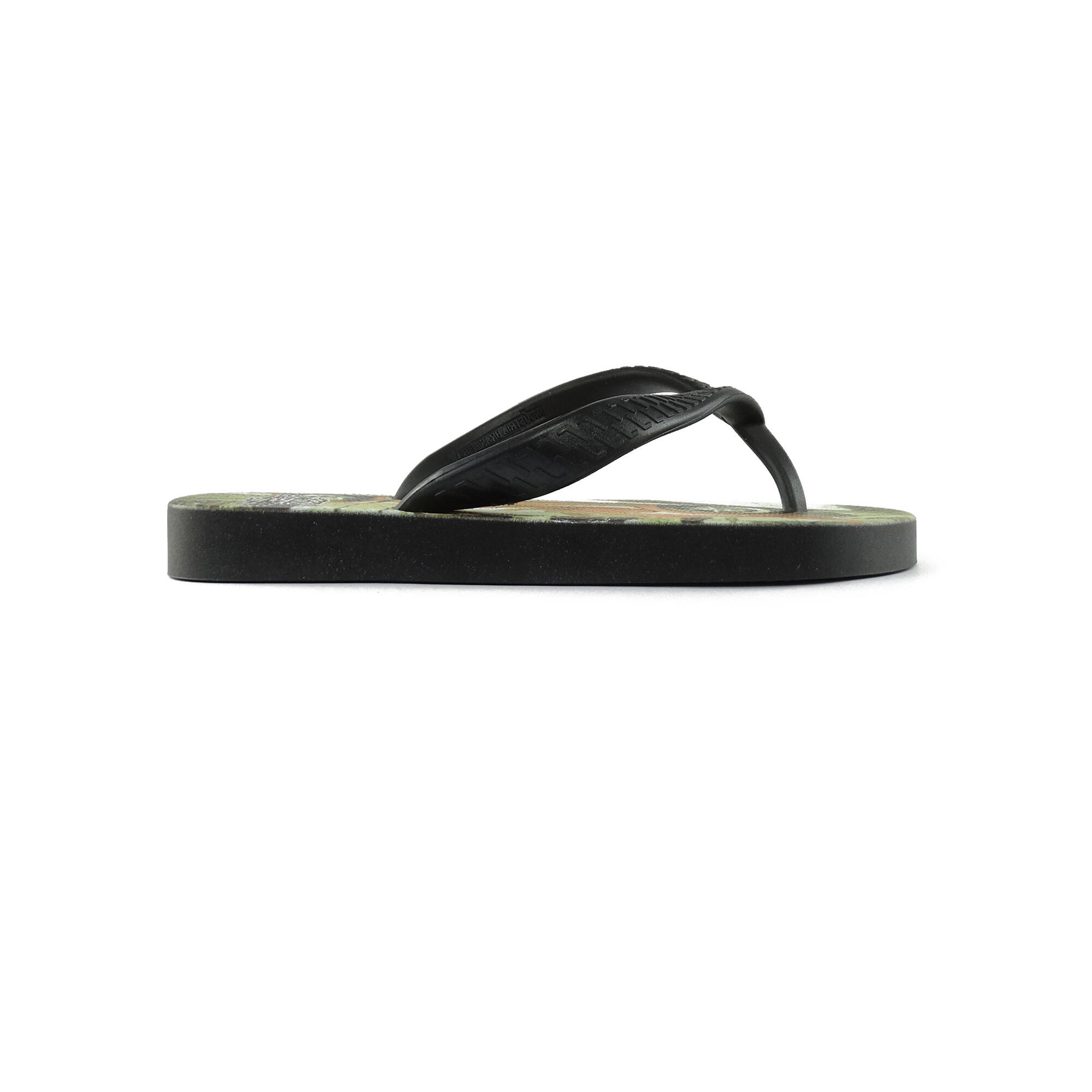 Infradito da spiaggia per bambini in nero con suola in gomma 2/4