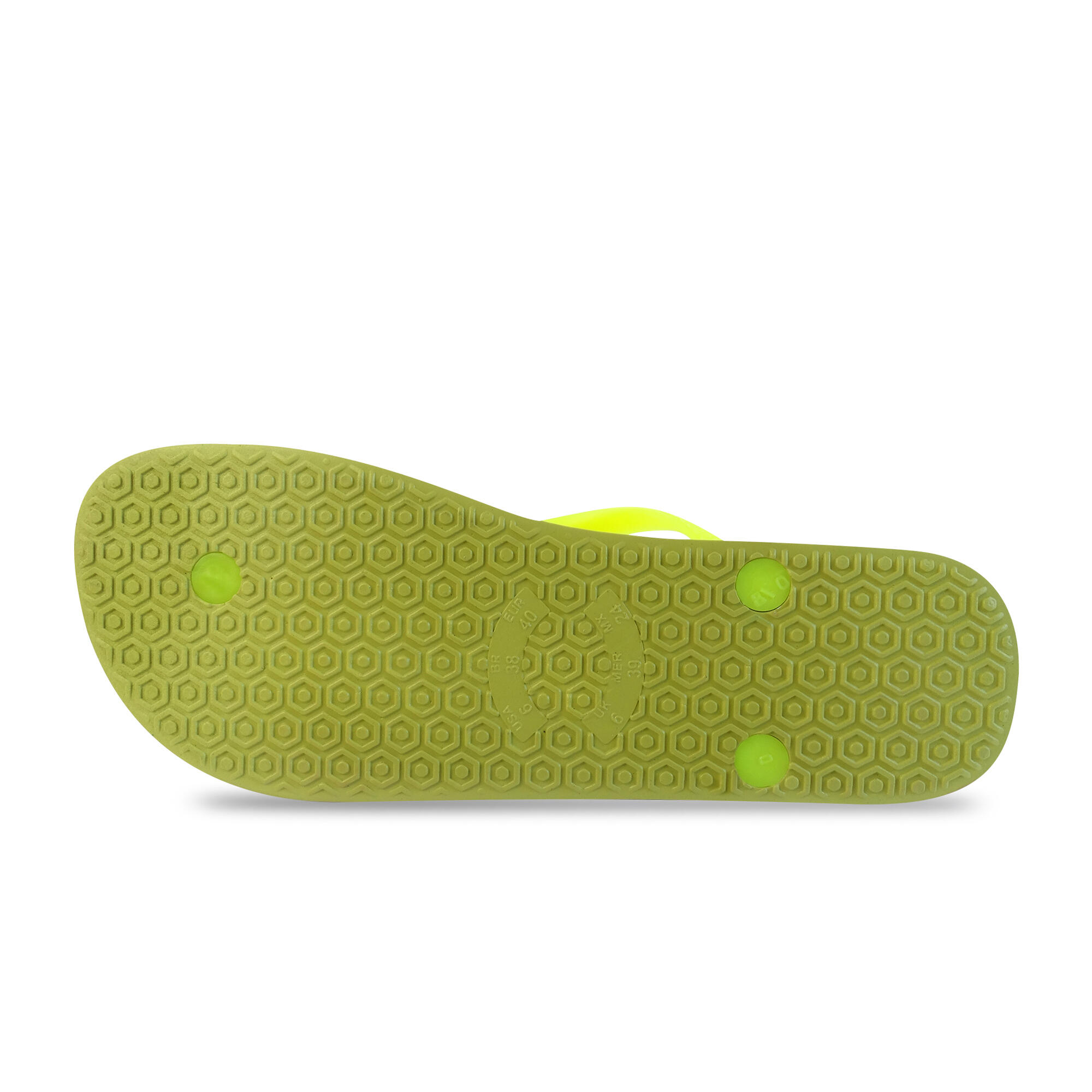 Tongs pour femme Brasileras jaune avec semelle en gomme 4/4