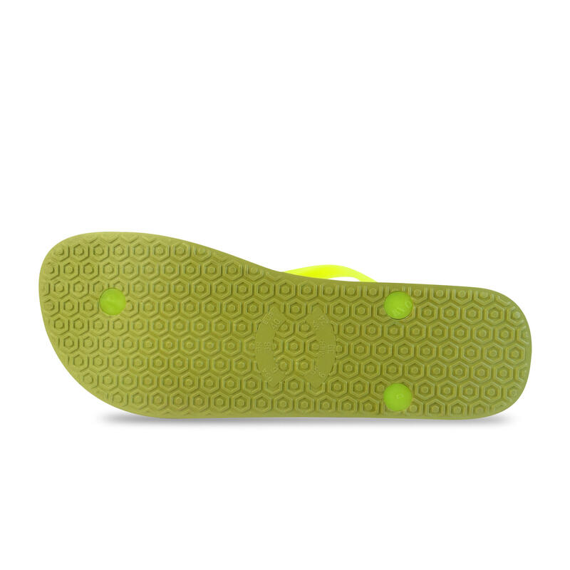 Tongs pour femmes Brasileras de couleur jaune avec semelle en gomme