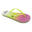 Tongs pour femmes Brasileras de couleur jaune avec semelle en gomme
