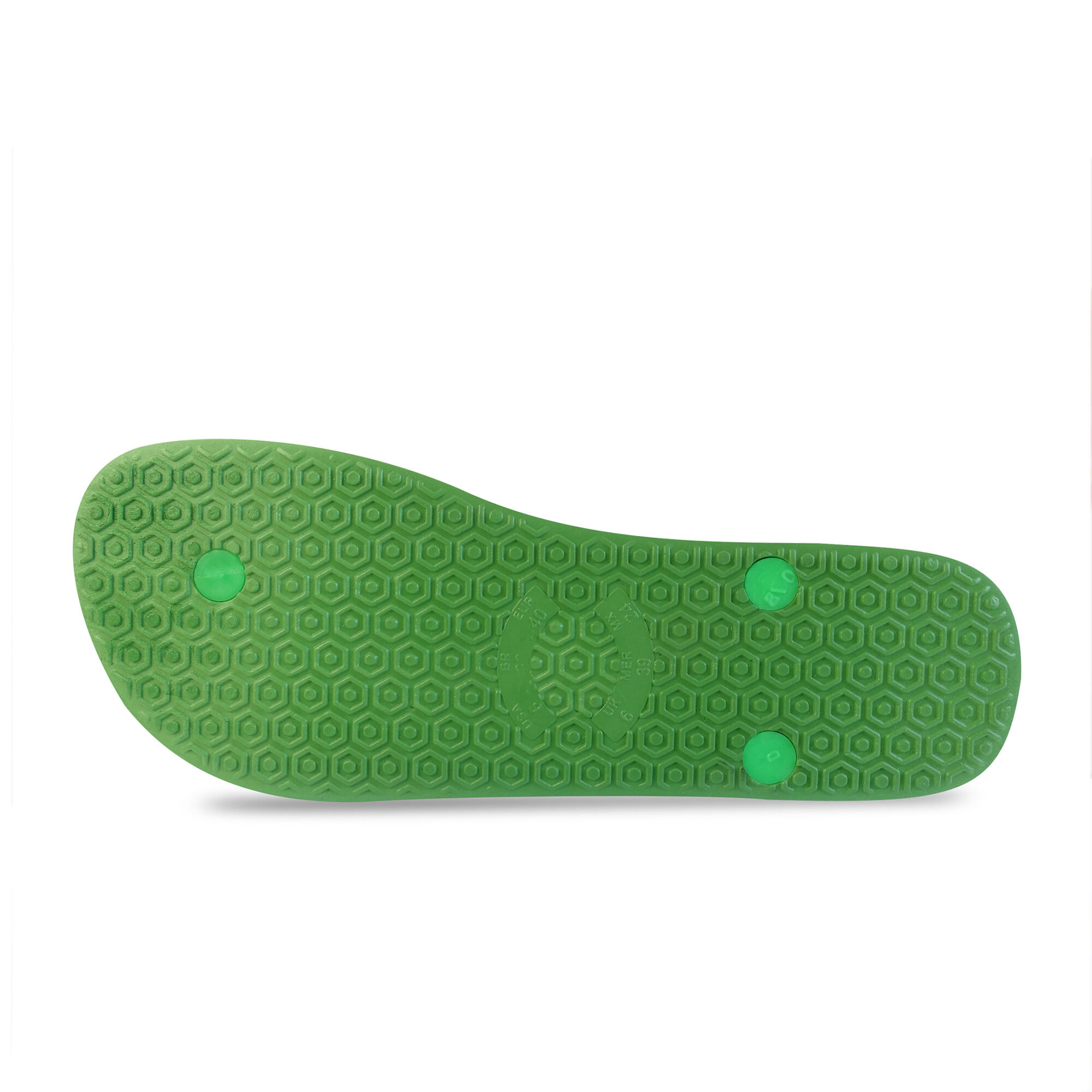 Tongs pour femme Brasileras vert avec semelle en gomme 4/4