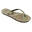 Tongs pour femmes Brasileras de couleur marron avec semelle en gomme